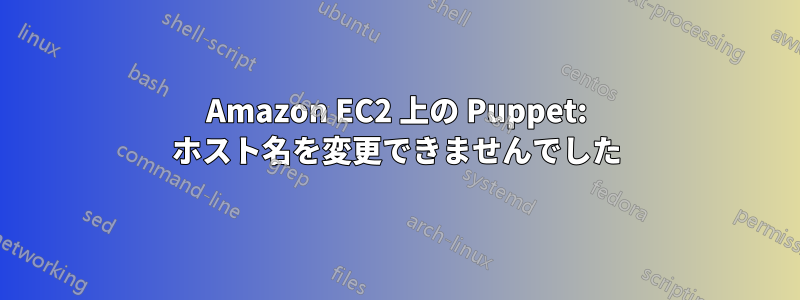 Amazon EC2 上の Puppet: ホスト名を変更できませんでした