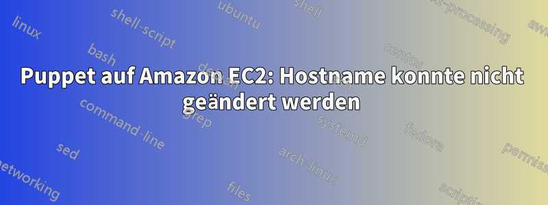 Puppet auf Amazon EC2: Hostname konnte nicht geändert werden