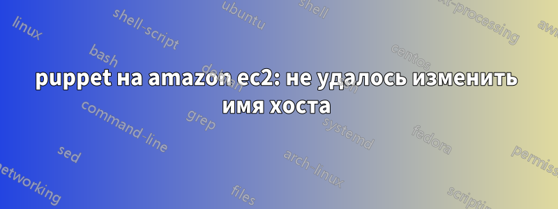 puppet на amazon ec2: не удалось изменить имя хоста