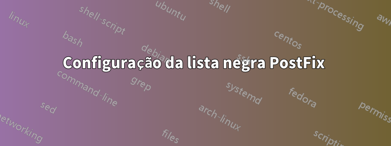 Configuração da lista negra PostFix