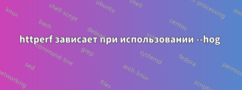 httperf зависает при использовании --hog