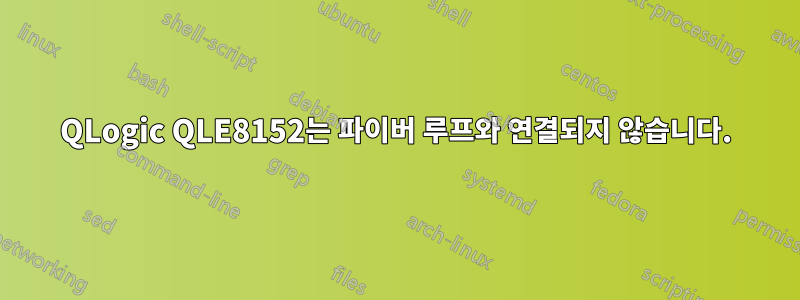 QLogic QLE8152는 파이버 루프와 연결되지 않습니다.