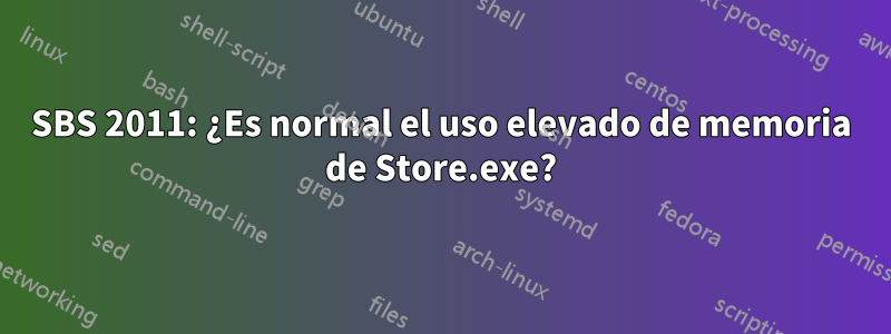 SBS 2011: ¿Es normal el uso elevado de memoria de Store.exe?