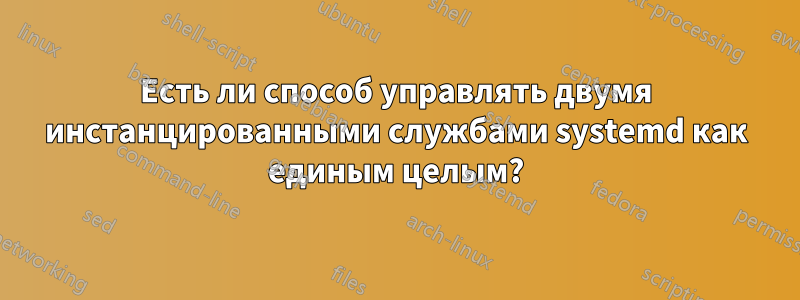 Есть ли способ управлять двумя инстанцированными службами systemd как единым целым?