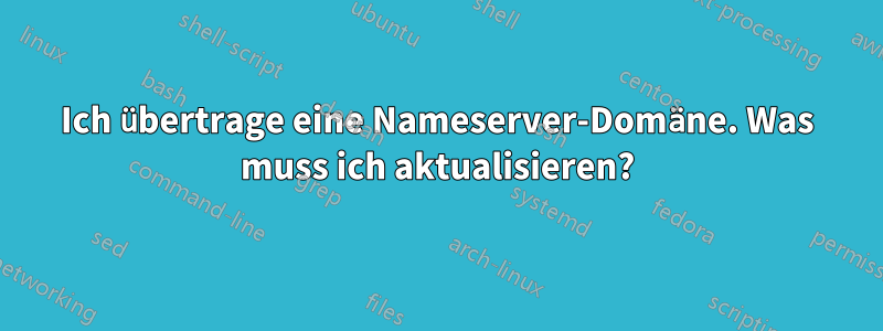 Ich übertrage eine Nameserver-Domäne. Was muss ich aktualisieren?