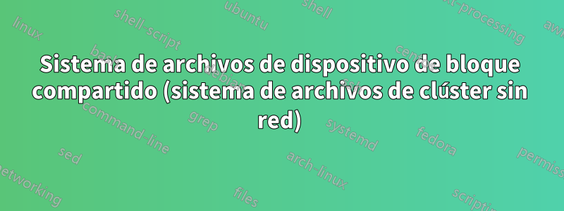 Sistema de archivos de dispositivo de bloque compartido (sistema de archivos de clúster sin red)