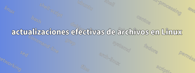 actualizaciones efectivas de archivos en Linux