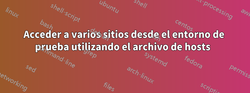 Acceder a varios sitios desde el entorno de prueba utilizando el archivo de hosts 