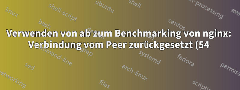 Verwenden von ab zum Benchmarking von nginx: Verbindung vom Peer zurückgesetzt (54)