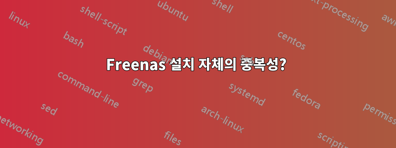 Freenas 설치 자체의 중복성?