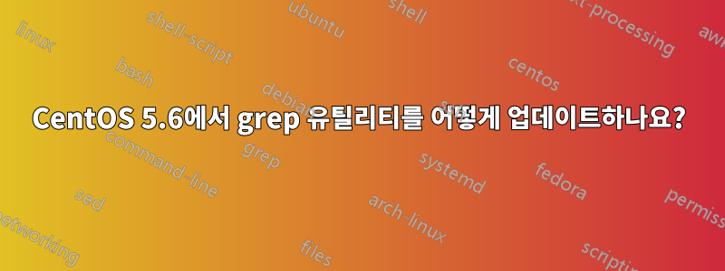 CentOS 5.6에서 grep 유틸리티를 어떻게 업데이트하나요?