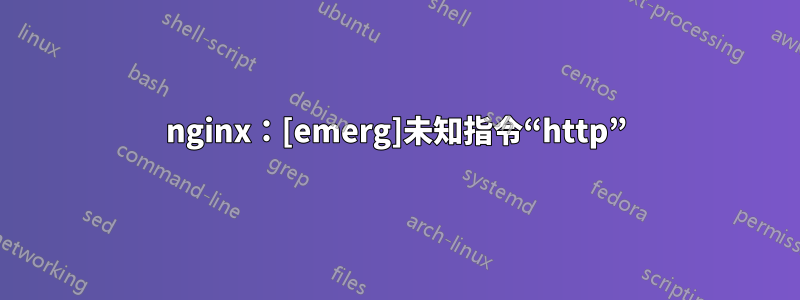 nginx：[emerg]未知指令“http”