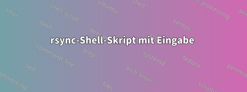 rsync-Shell-Skript mit Eingabe