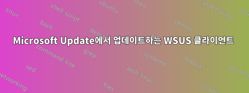 Microsoft Update에서 업데이트하는 WSUS 클라이언트