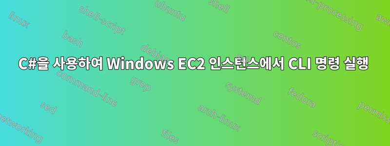 C#을 사용하여 Windows EC2 인스턴스에서 CLI 명령 실행