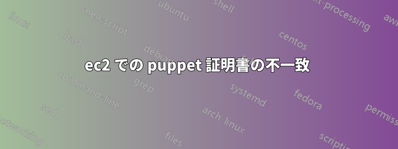 ec2 での puppet 証明書の不一致