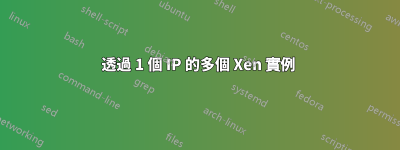 透過 1 個 IP 的多個 Xen 實例