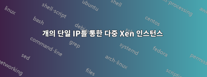 1개의 단일 IP를 통한 다중 Xen 인스턴스