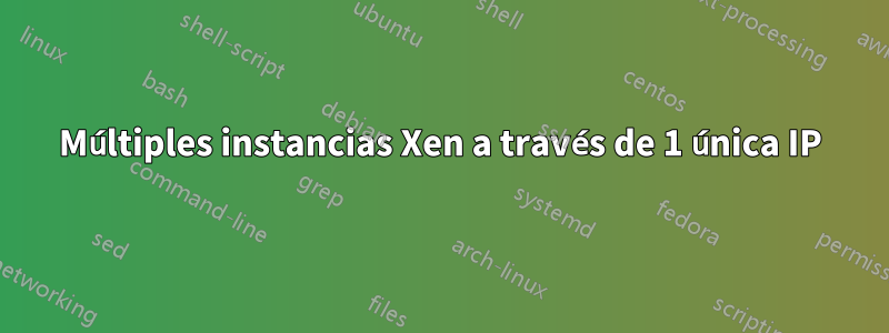 Múltiples instancias Xen a través de 1 única IP