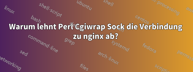 Warum lehnt Perl Cgiwrap Sock die Verbindung zu nginx ab?