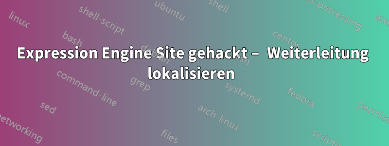 Expression Engine Site gehackt – Weiterleitung lokalisieren 