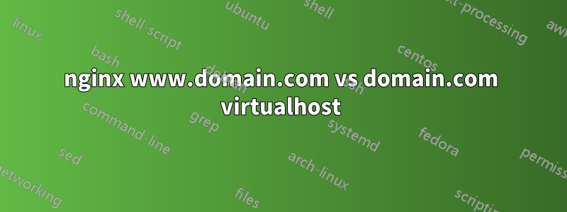 nginx www.domain.com vs domain.com virtualhost