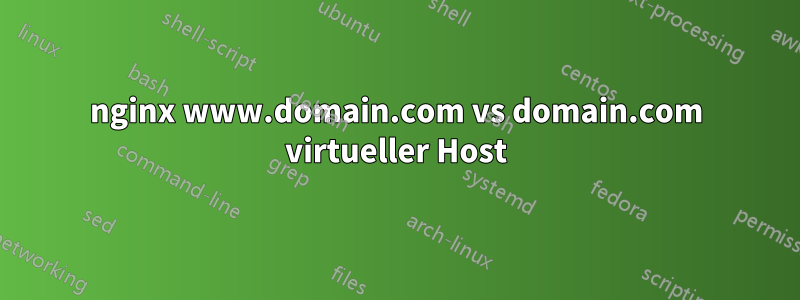 nginx www.domain.com vs domain.com virtueller Host