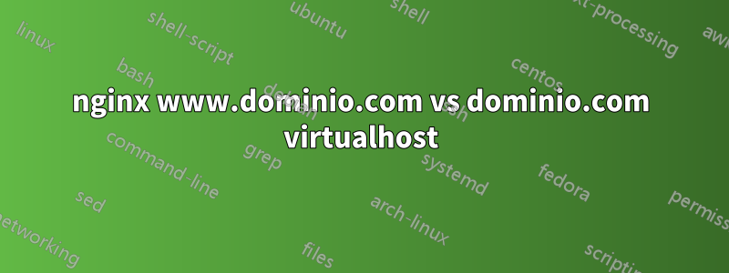 nginx www.dominio.com vs dominio.com virtualhost