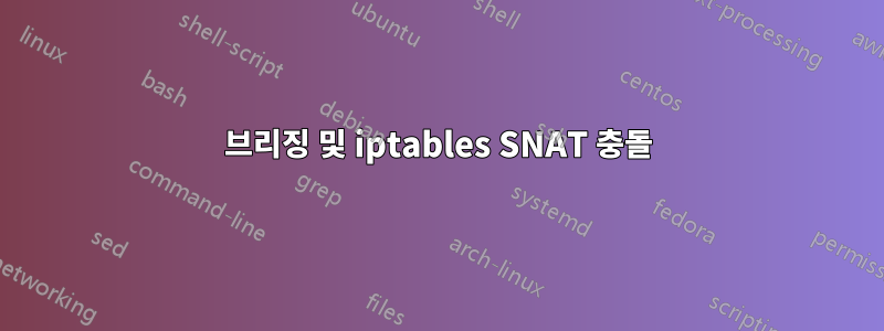 브리징 및 iptables SNAT 충돌