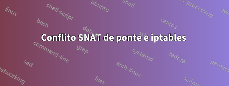 Conflito SNAT de ponte e iptables