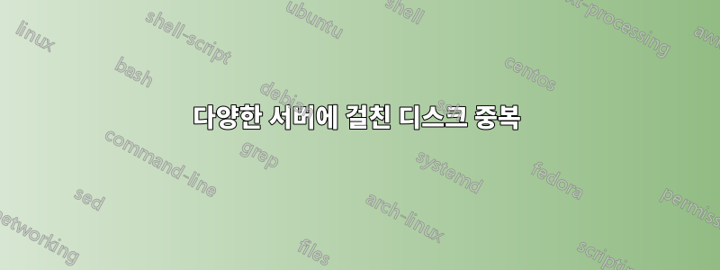 다양한 서버에 걸친 디스크 중복