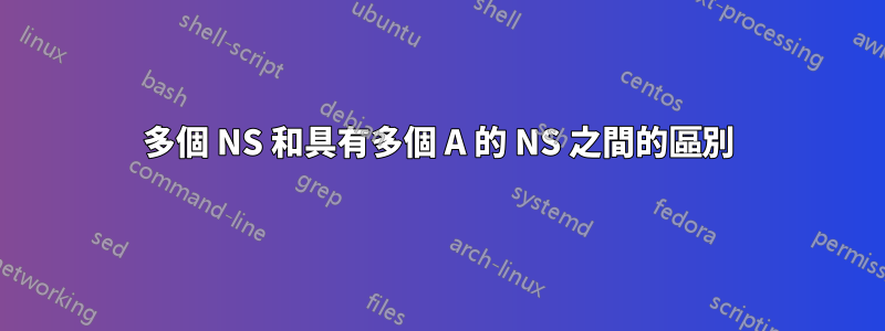 多個 NS 和具有多個 A 的 NS 之間的區別