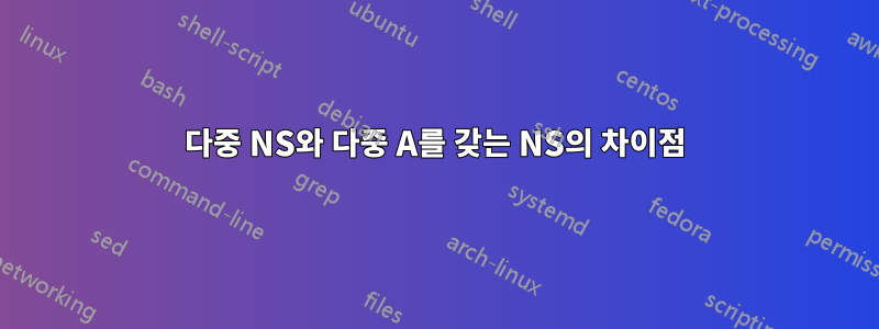 다중 NS와 다중 A를 갖는 NS의 차이점