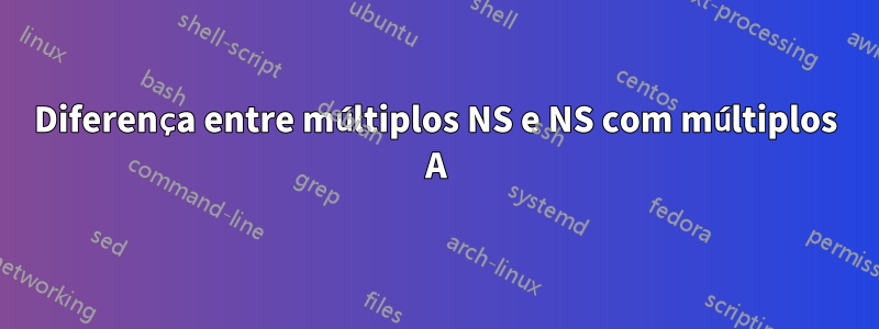 Diferença entre múltiplos NS e NS com múltiplos A