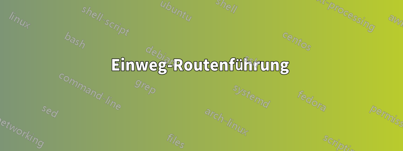 Einweg-Routenführung