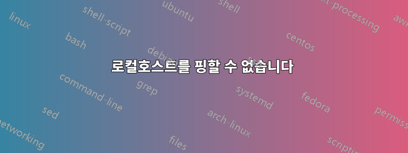 로컬호스트를 핑할 수 없습니다