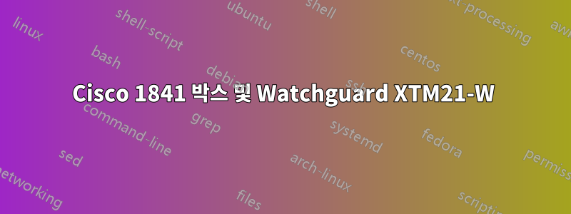 Cisco 1841 박스 및 Watchguard XTM21-W