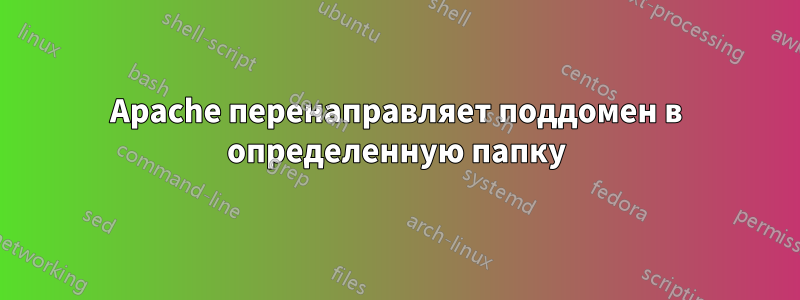 Apache перенаправляет поддомен в определенную папку