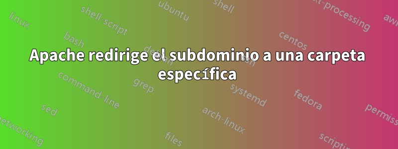 Apache redirige el subdominio a una carpeta específica