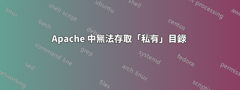 Apache 中無法存取「私有」目錄