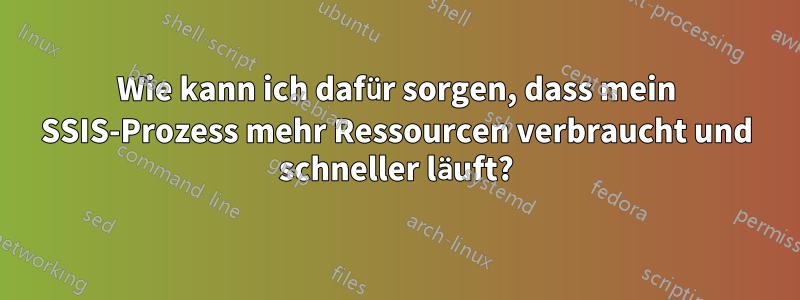 Wie kann ich dafür sorgen, dass mein SSIS-Prozess mehr Ressourcen verbraucht und schneller läuft?