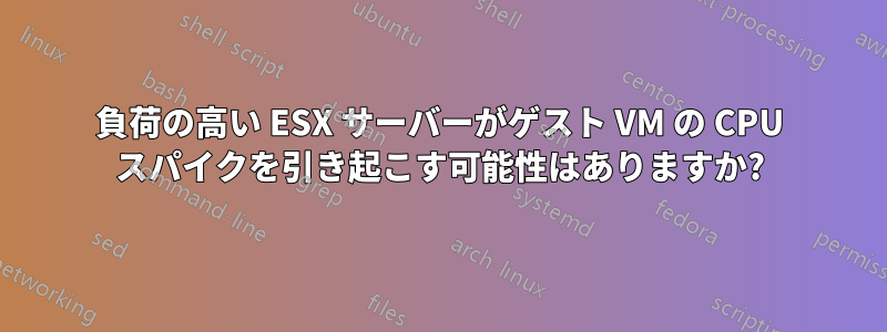 負荷の高い ESX サーバーがゲスト VM の CPU スパイクを引き起こす可能性はありますか?