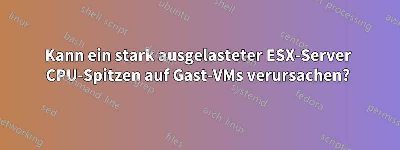 Kann ein stark ausgelasteter ESX-Server CPU-Spitzen auf Gast-VMs verursachen?