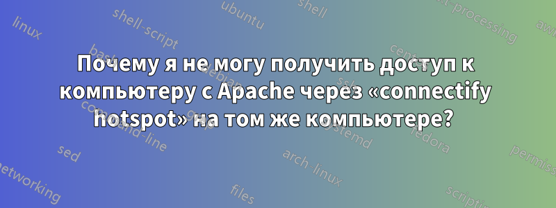 Почему я не могу получить доступ к компьютеру с Apache через «connectify hotspot» на том же компьютере? 