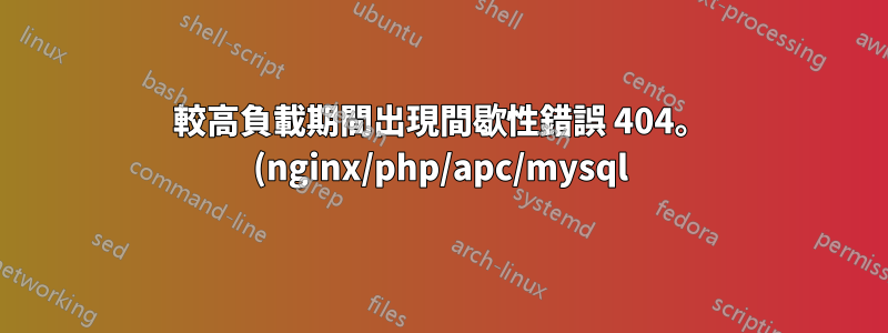 較高負載期間出現間歇性錯誤 404。 (nginx/php/apc/mysql)