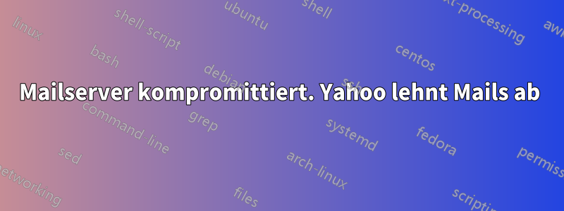 Mailserver kompromittiert. Yahoo lehnt Mails ab