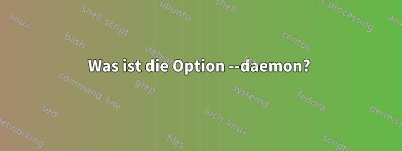 Was ist die Option --daemon?