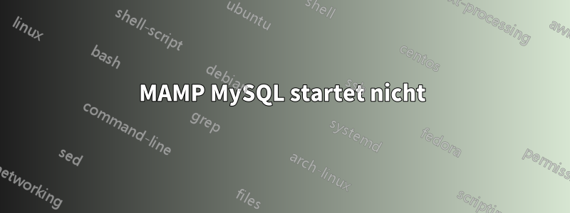 MAMP MySQL startet nicht