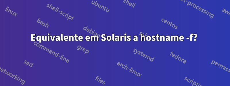 Equivalente em Solaris a hostname -f?