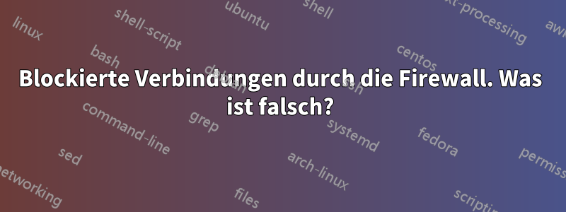 Blockierte Verbindungen durch die Firewall. Was ist falsch?